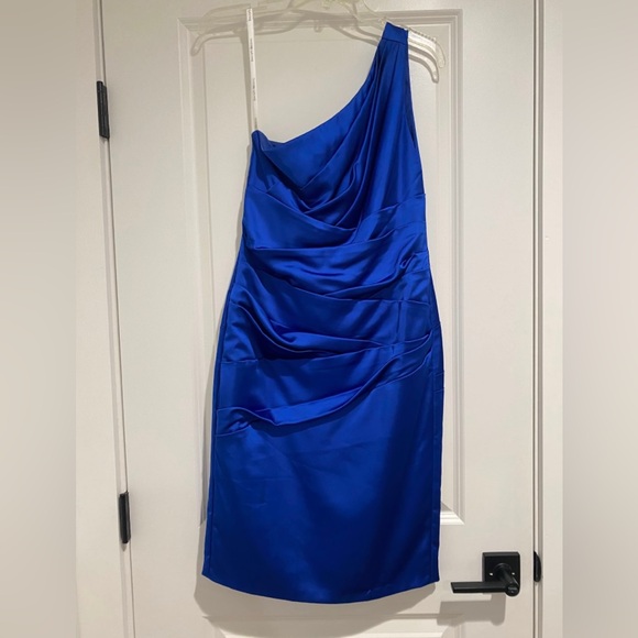Davids Bridal One Shoulder Dress - Picture 1 of 6